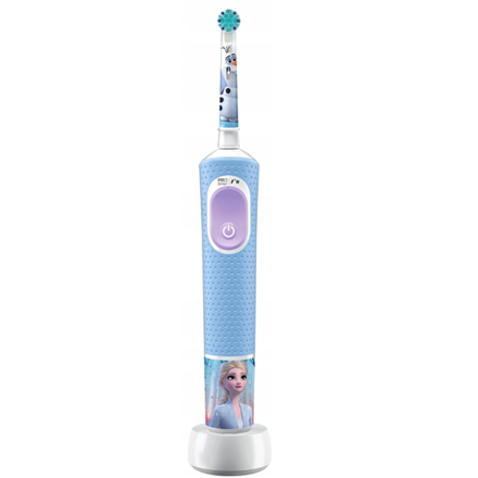 Oral-B elektriline hambahari Vitality PRO Kids Frozen, laetav, lastele, kaasasolevate harjapeade arv 1, hammaste puhastusrežiimide arv 2, sinine