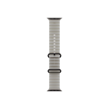 Apple (APPLE 49mm Läbipaistev hall Ocean Band - Must titaan)