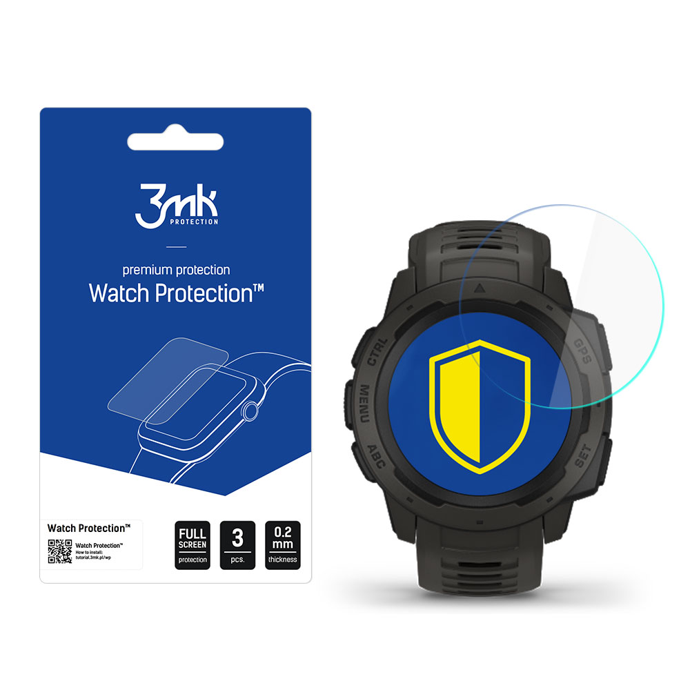 Garmin Instinct – 3mk Watch Protection FlexibleGlass nutikella ekraanikaitse