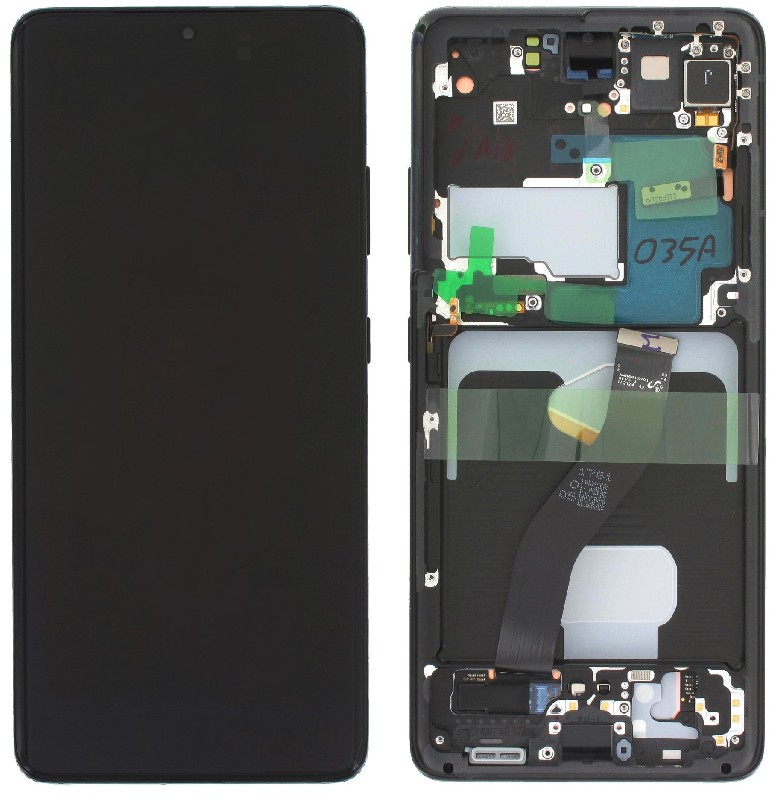 Samsung G998 S21 Ultra LCD-ekraan puuteekraani ja raamiga, Phantom Black, originaal (service pack)