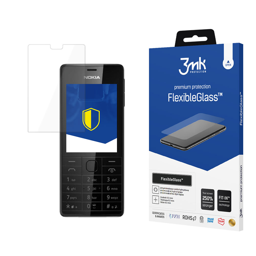 Nokia 515 Dual Sim – 3mk FlexibleGlass telefoni ekraanikaitse