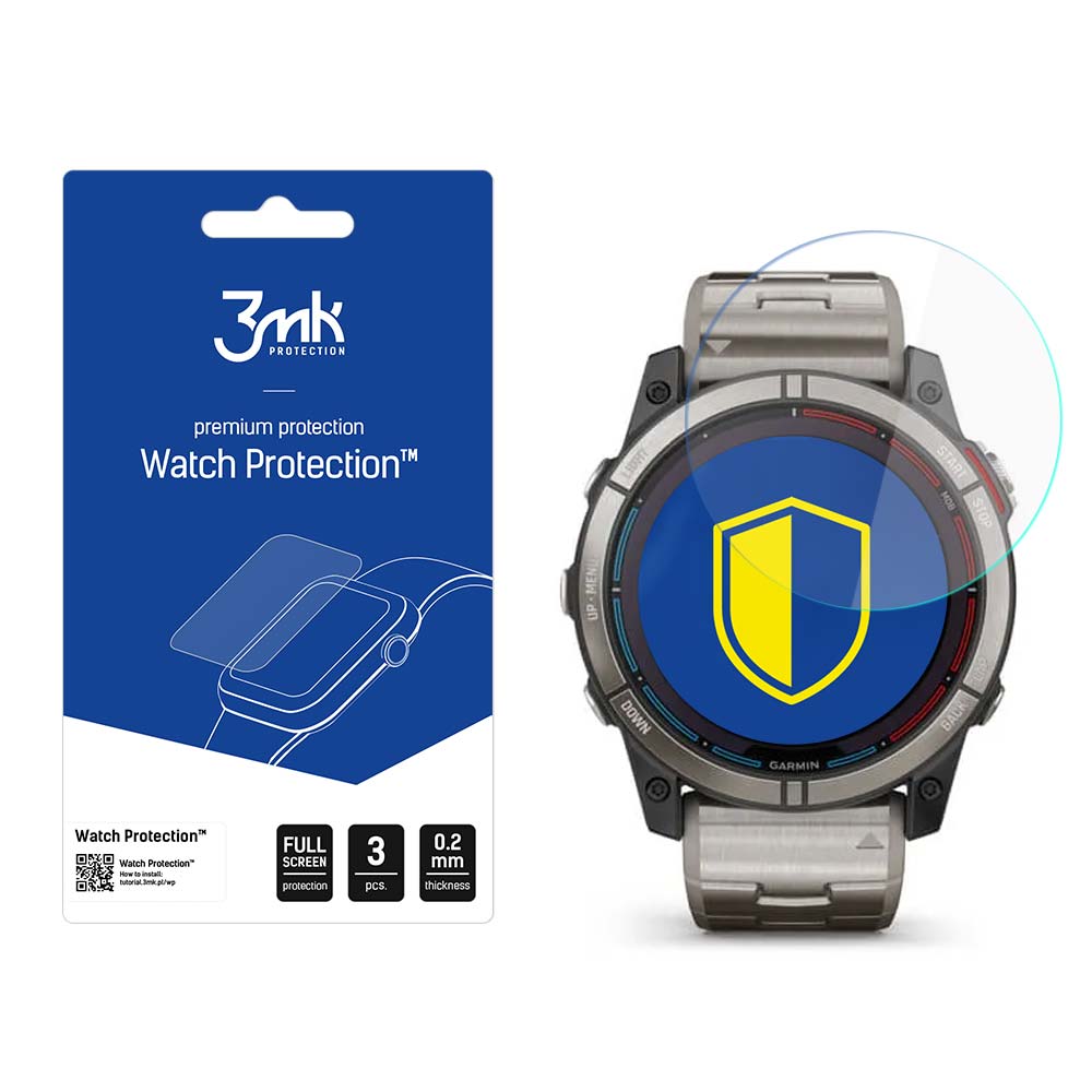 Hübriidklaas 3mk Watch Protection FlexibleGlass jaoks Garmin Quatix 7X