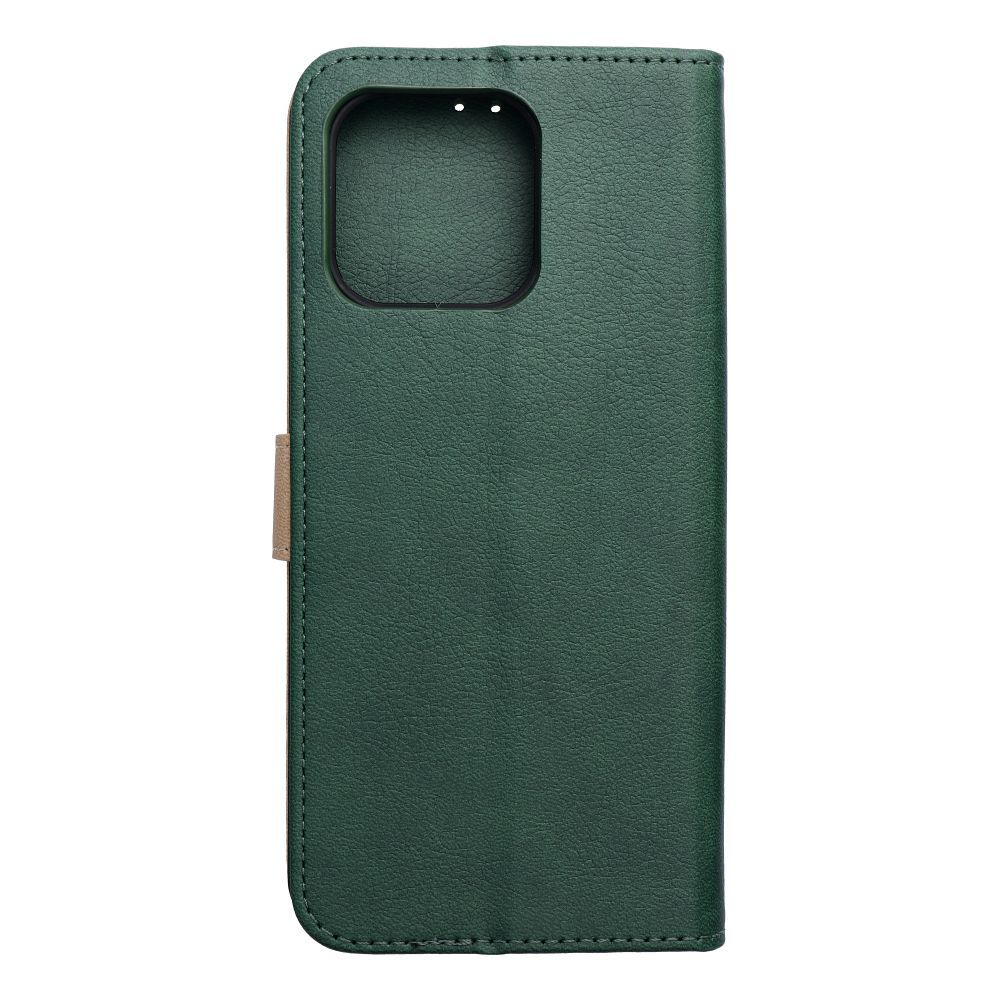 Roheline ja kuldne Split Book klappümbris mudelile Motorola G57 POWER