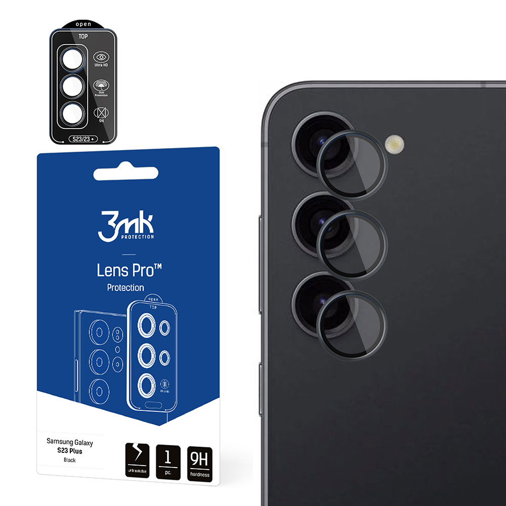 3mk Lens Protection Pro Camera Cover jaoks Samsung Galaxy S24 - must