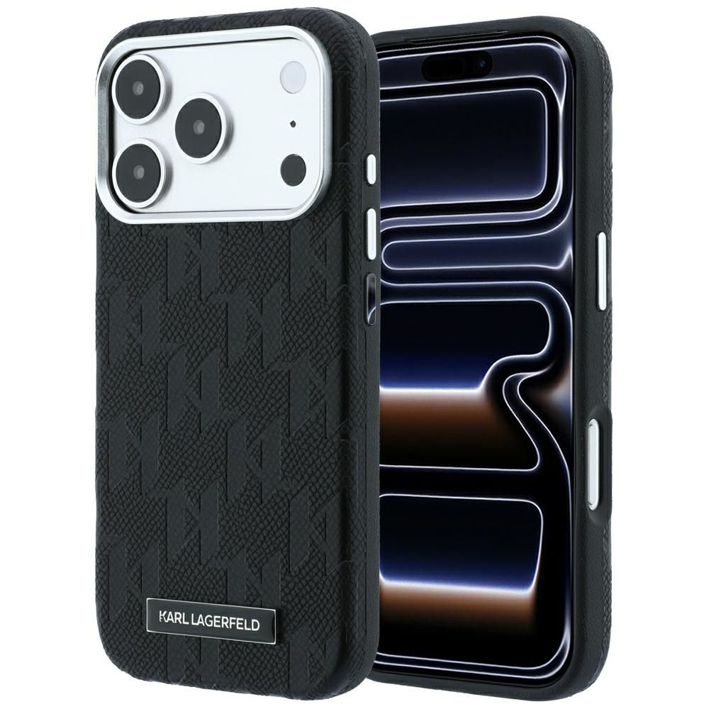 KARL LAGERFELD ümbris mudelile IPHONE 18 Pro Max/17 Pro Max ühildub MagSafe'iga (Mono Resin Logo) (värv: must)