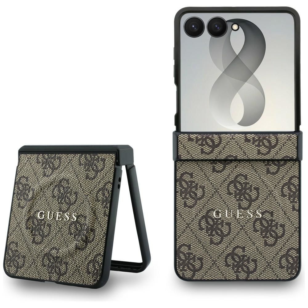 Pruun Guess 4G Classic MagSafe ümbris Samsung Galaxy Z Flip8 telefonile