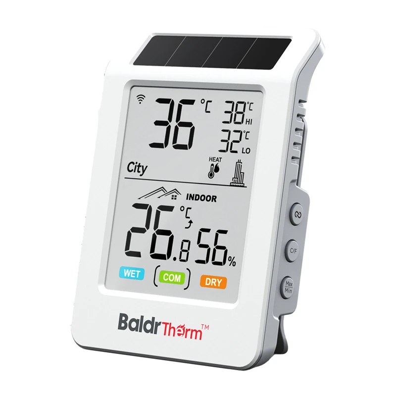 BALDRTHERM HCS596WB päikeseenergial töötav Wi-Fi-termohügromeeter