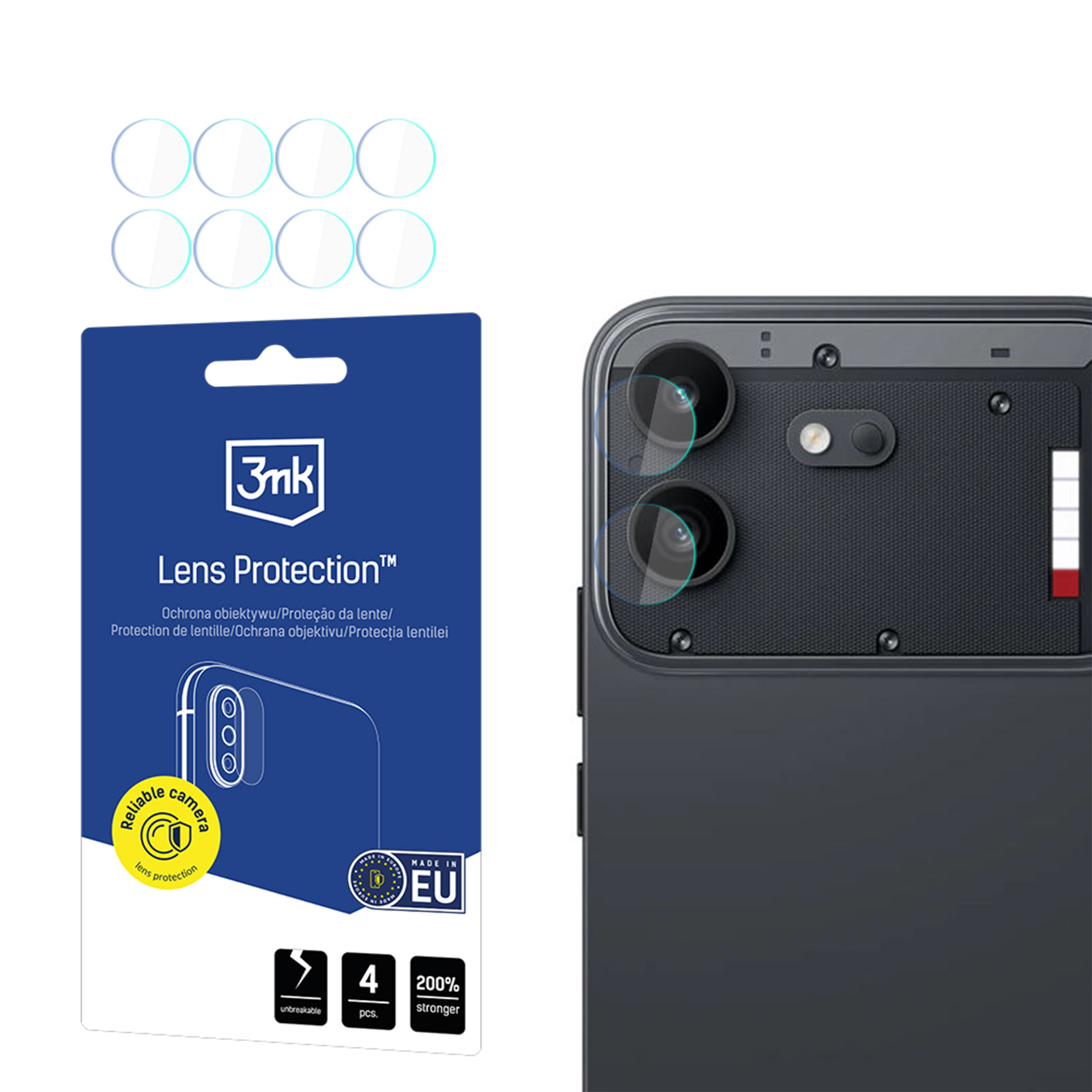 Nothing Phone (4b) – 3mk Lens Protection kaamera objektiivi kaitse