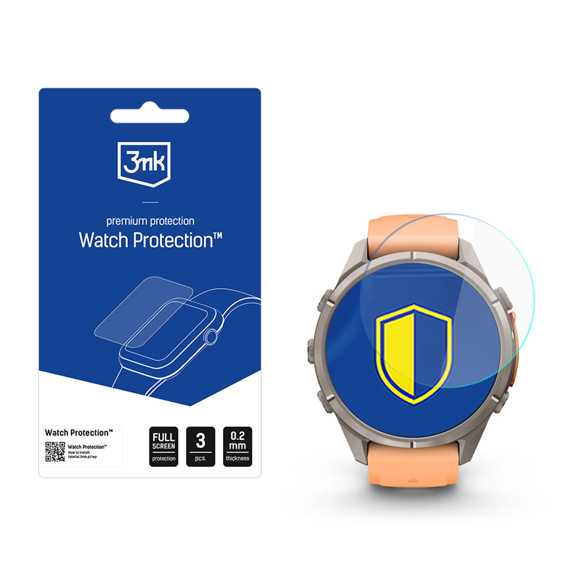 Garmin Fenix 9 Pro 43mm – 3mk Watch Protection FlexibleGlass nutikella ekraanikaitse