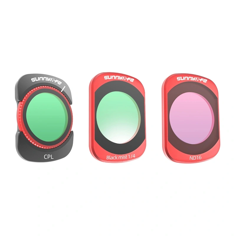 Sunnylife Pocket 4/3 CPL-, ND16- ja 1/4 Black Mist filtrikomplekt