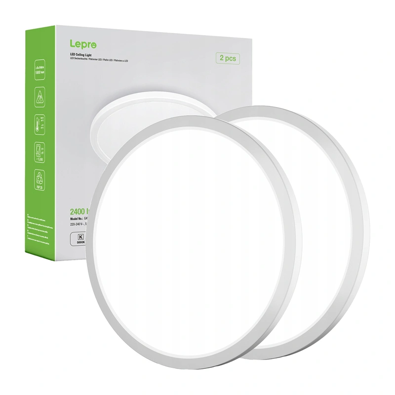 LEPRO 1500039-DW-EU-2 laevalgusti, 24W, 2400 lm, 2 tk pakend