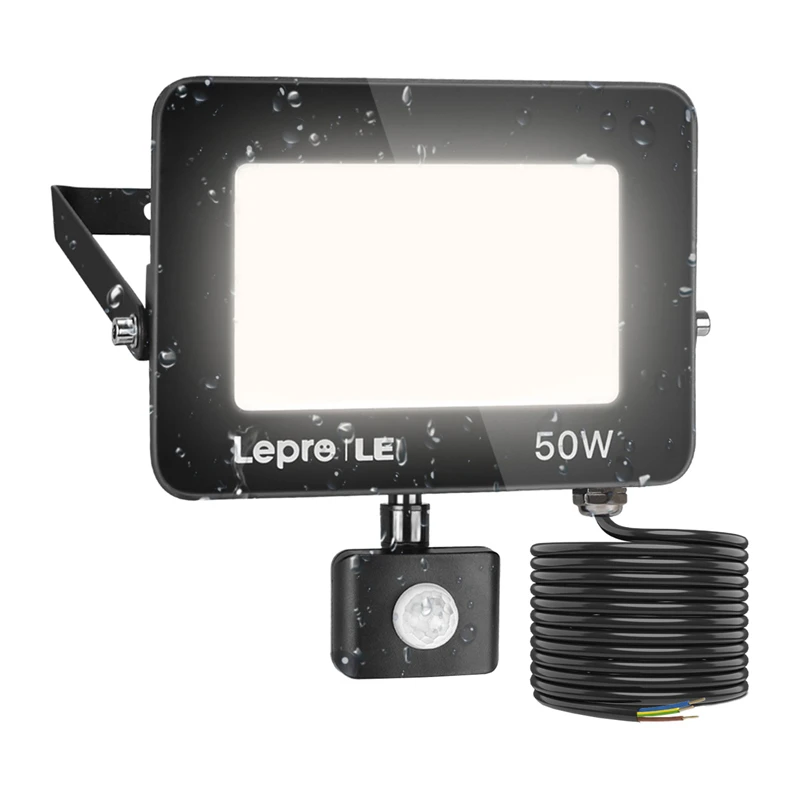 LEPRO 340006-DW-EU 50W 5000K IP65 LED-prožektor liikumisanduriga