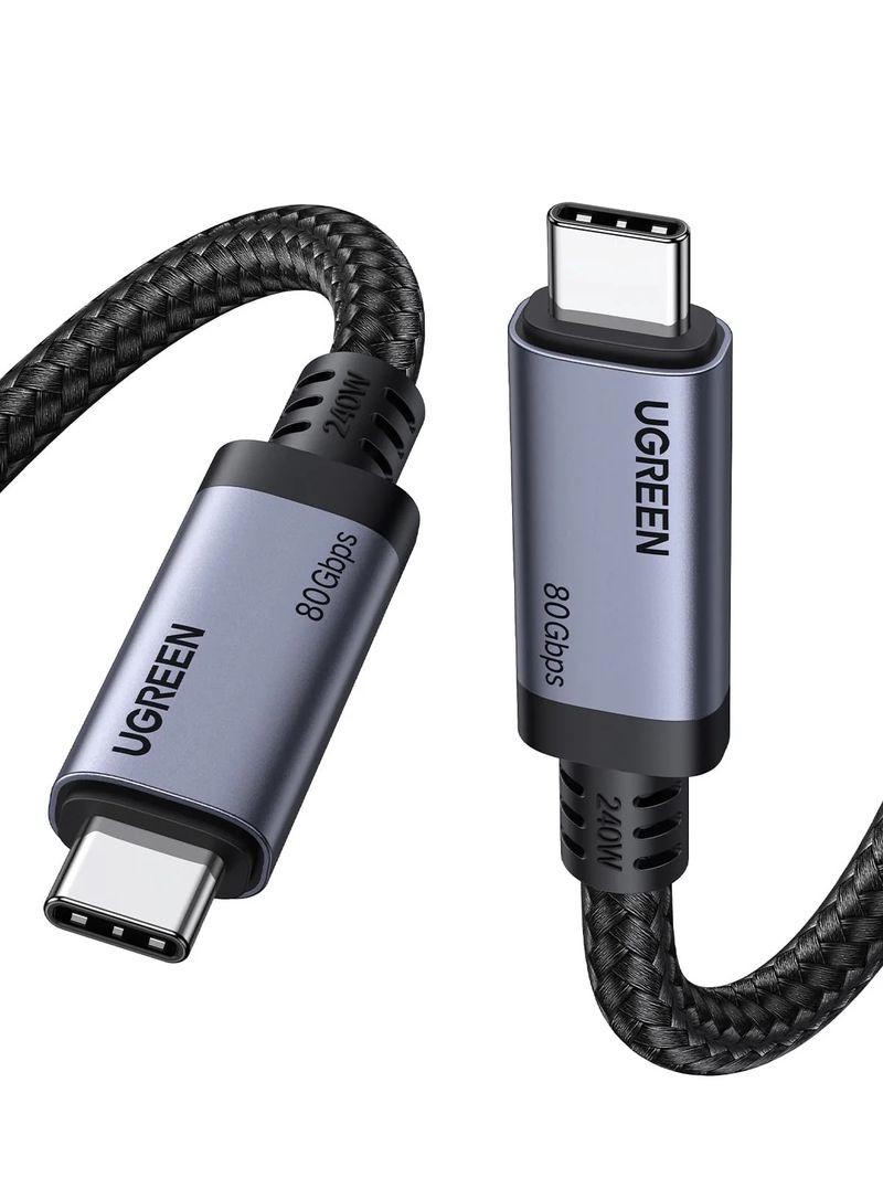 Must Ugreen L706 USB-C USB4 / Thunderbolt 4 kaabel, 240 W, 80 Gb/s, 16K@60 Hz, 1 m (65383)