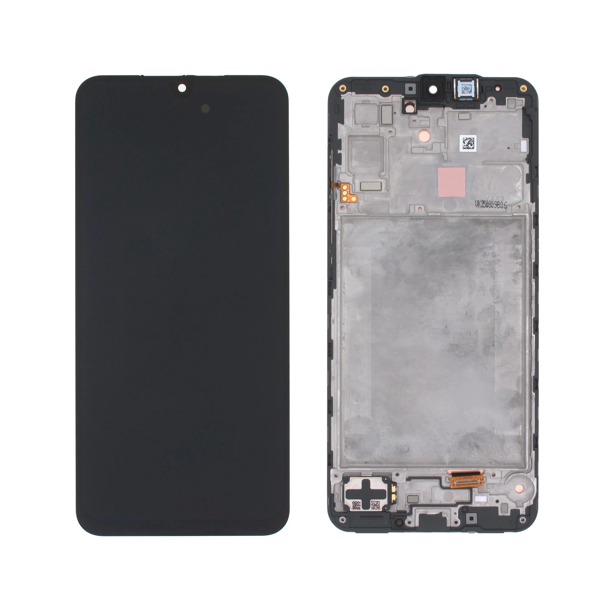Оригинальный LCD-дисплей Samsung A175 A17 4G с сенсором и рамкой, чёрный (сервисная упаковка)