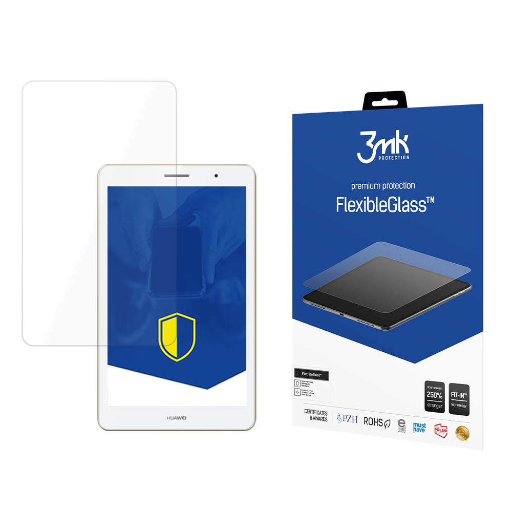 Huawei MediaPad T3 8" – 3mk FlexibleGlass (kuni 8.3") tahvelarvuti ekraanikaitse