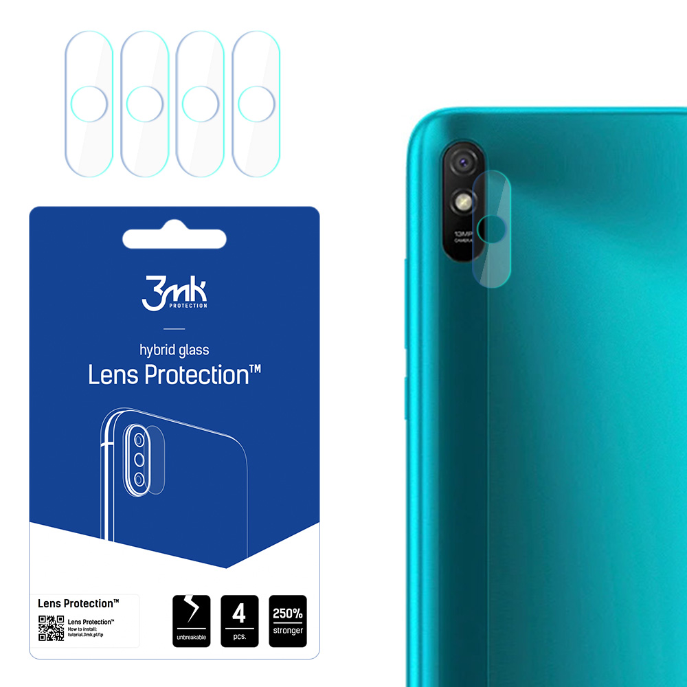 Hübriidklaas 3MK Hübriidklaas kaamera XIAOMI REDMI 9A kaamerale 4 tk.