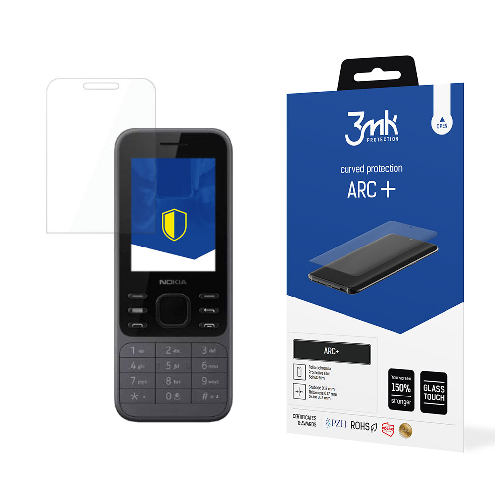 Nokia 6300 4G – 3mk ARC+ telefoni ekraanikaitse