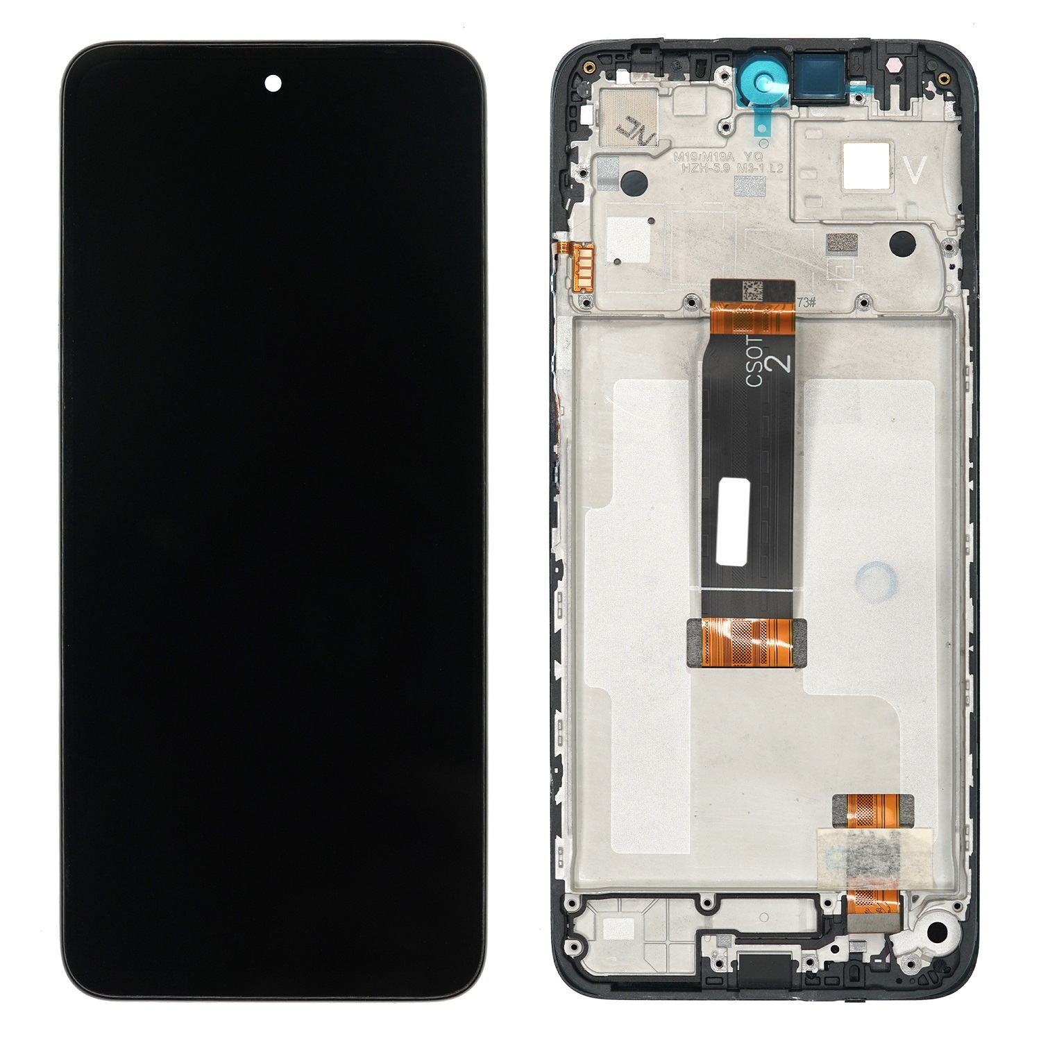 Originaal LCD-ekraan koos puutepaneeli ja raamiga Redmi 12 4G / 5G mudelile