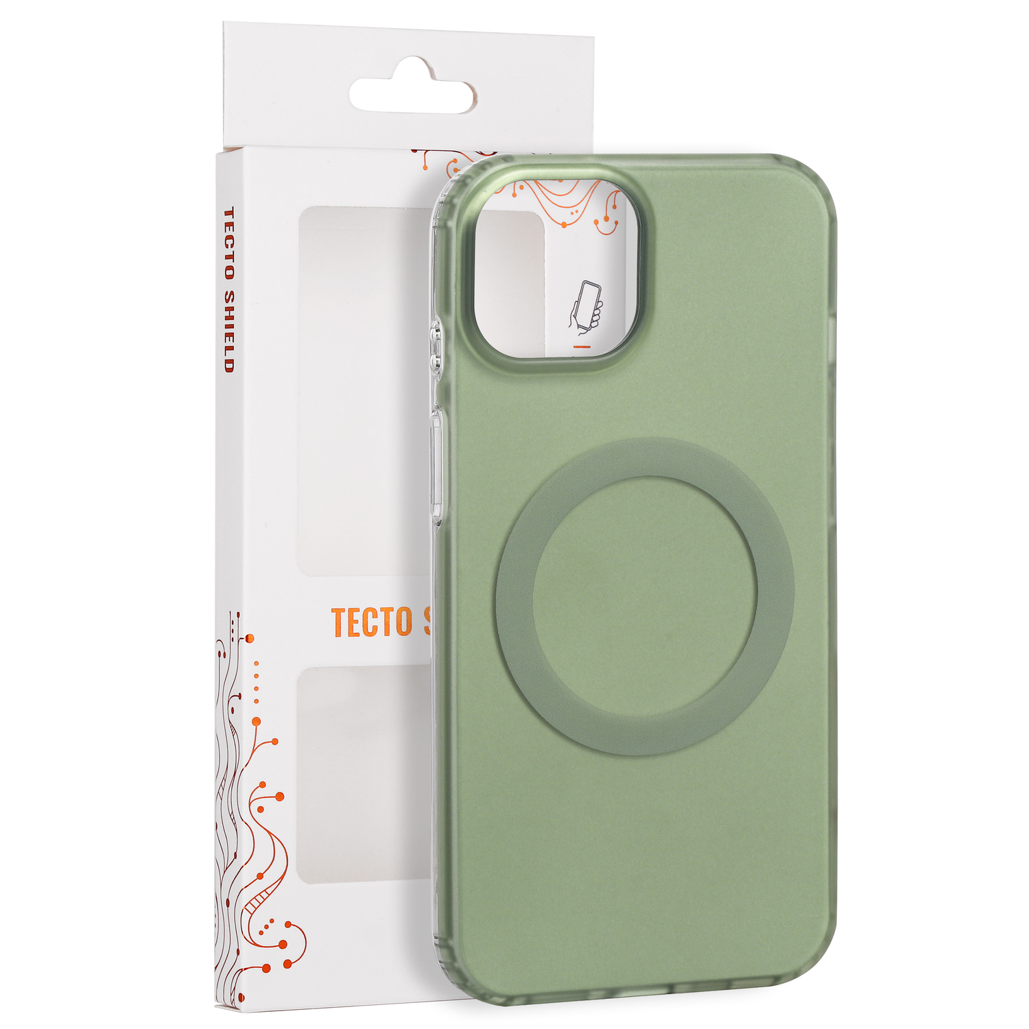 Tecto Shield Mistiq Mag ümbris mudelile iPhone 15 6,1", oliivroheline
