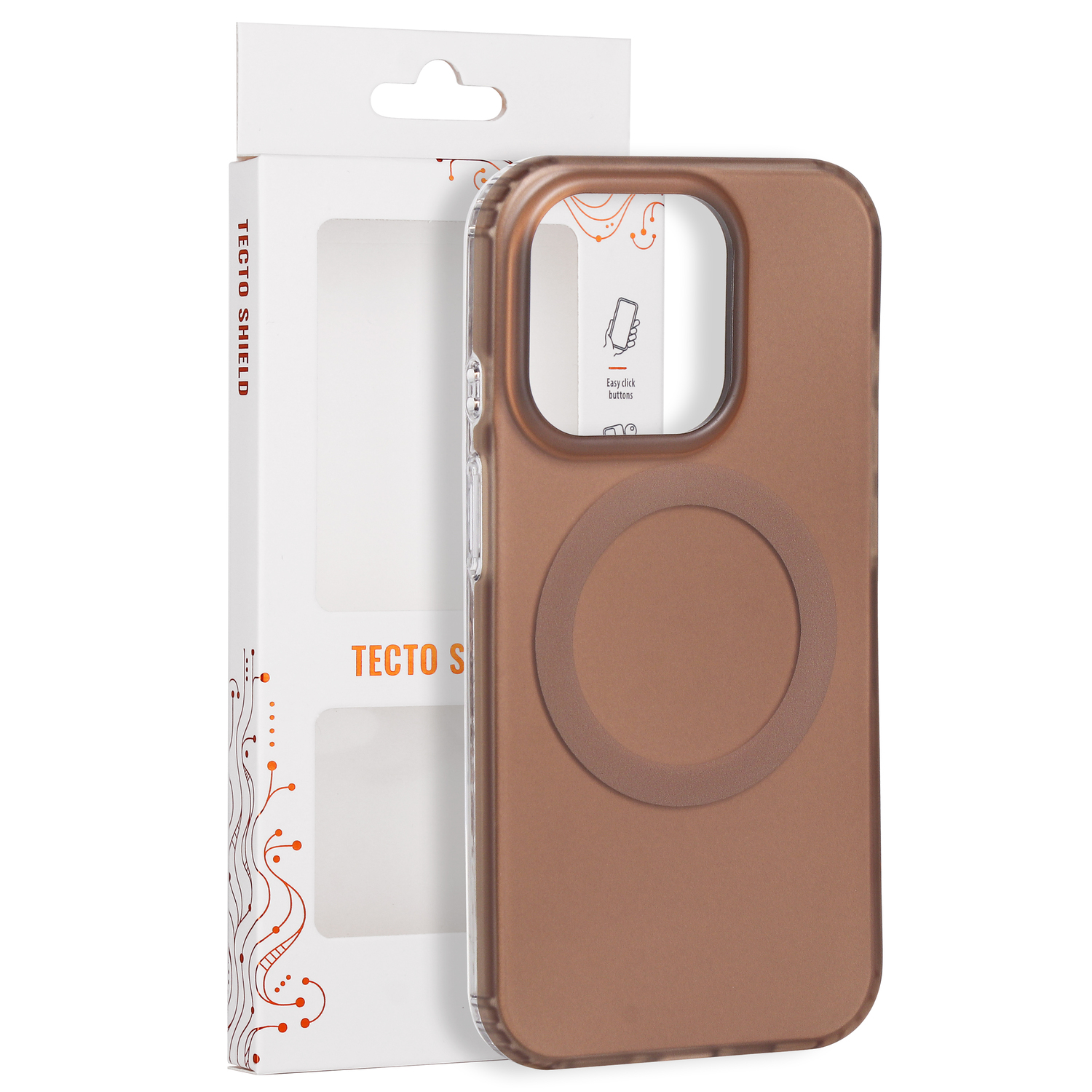 Tecto Shield Mistiq Mag ümbris mudelile iPhone 15 Pro 6,1", pruun