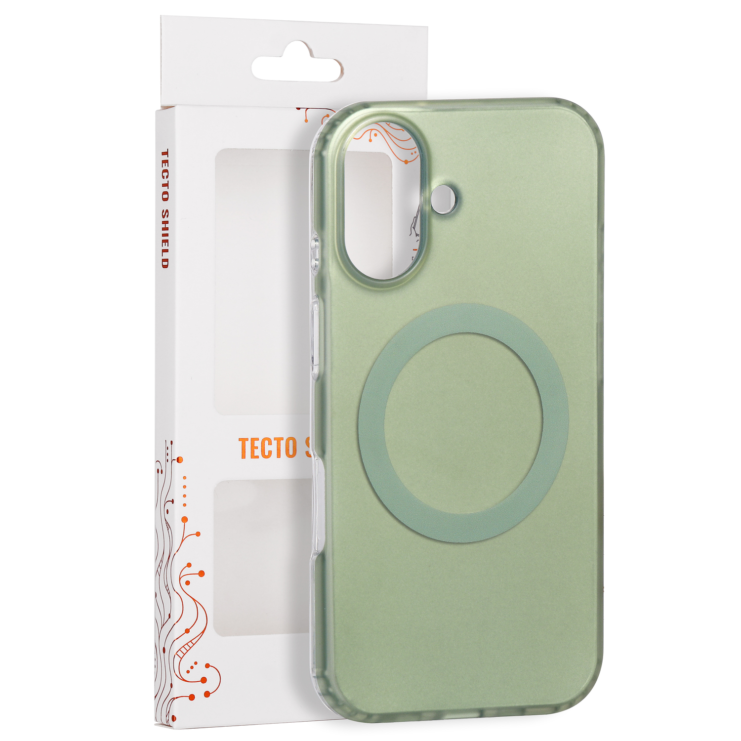 Tecto Shield Mistiq Mag ümbris mudelile iPhone 16 6,1", oliivroheline