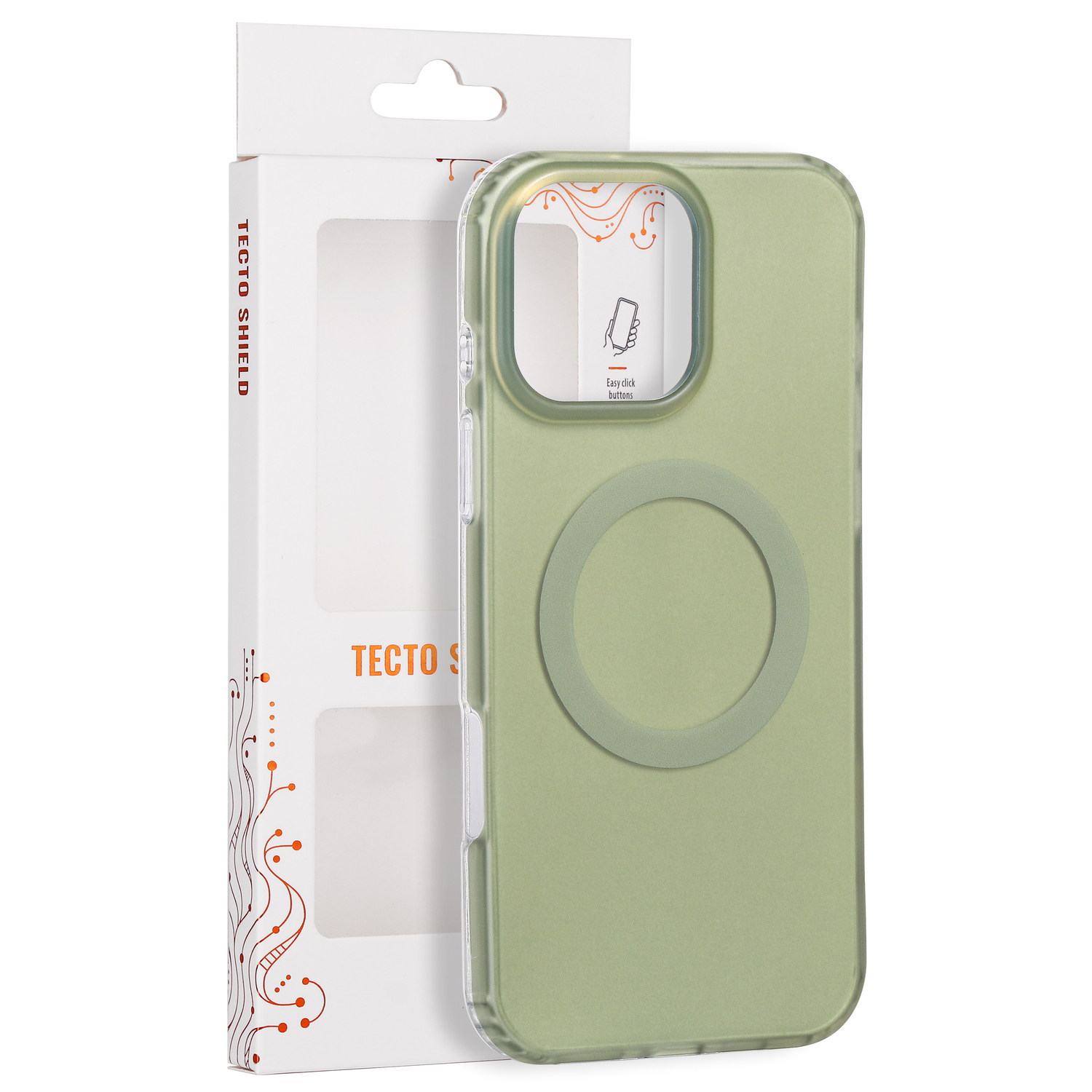 Tecto Shield Mistiq Mag ümbris mudelile iPhone 16 Pro Max 6,9", oliivroheline