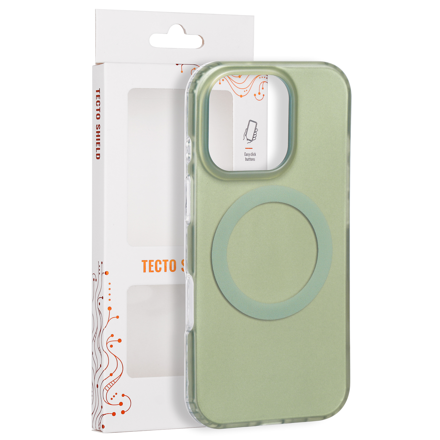 Tecto Shield Mistiq Mag ümbris mudelile iPhone 16 Pro 6,3", oliivroheline