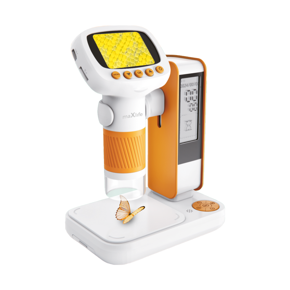 Maxlife MXDM-200 digitaalne mikroskoop alusega, oranž