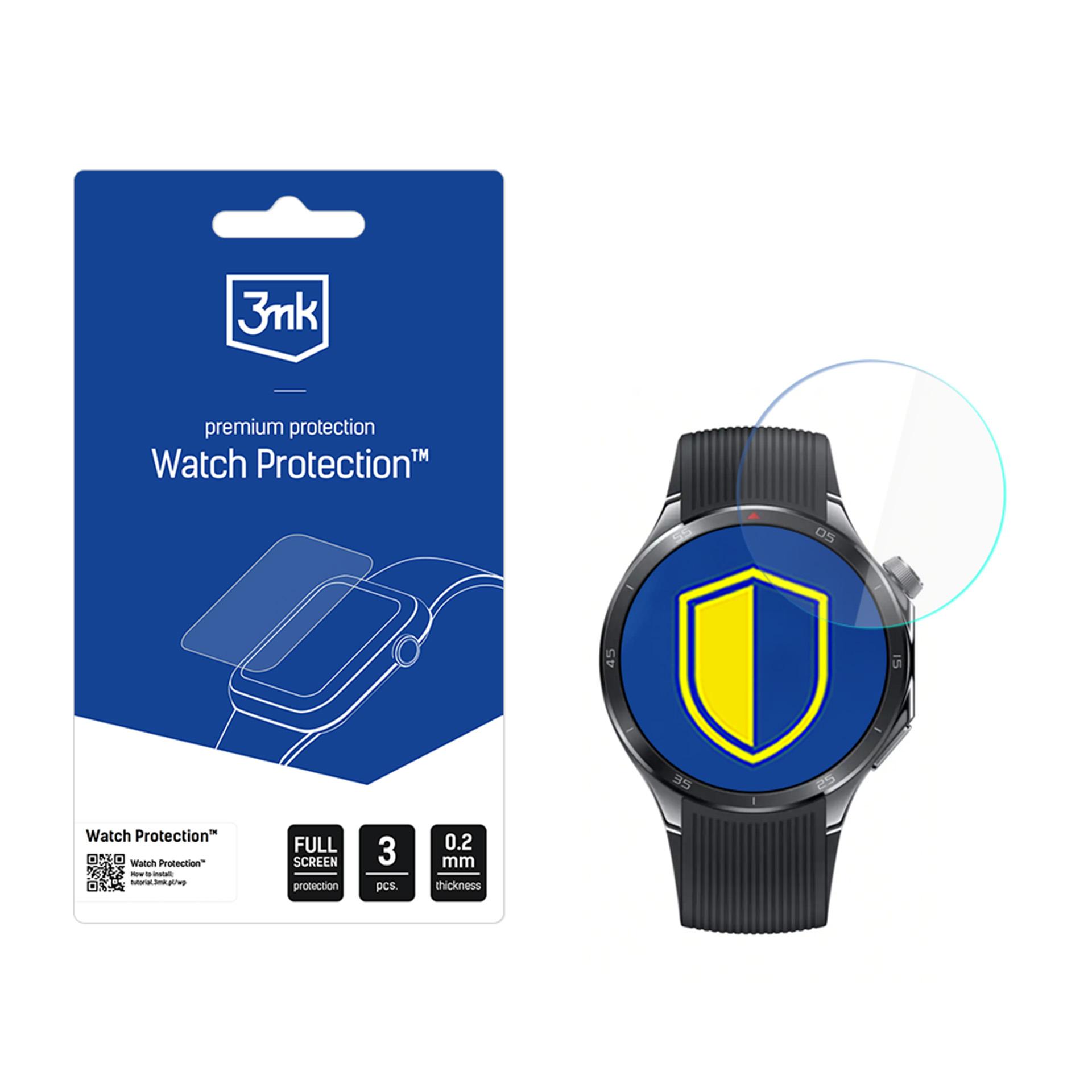Smartwatch Ekraanikaitse Glass 3mk Watch Protection FlexibleGlass jaoks Oppo Watch X2