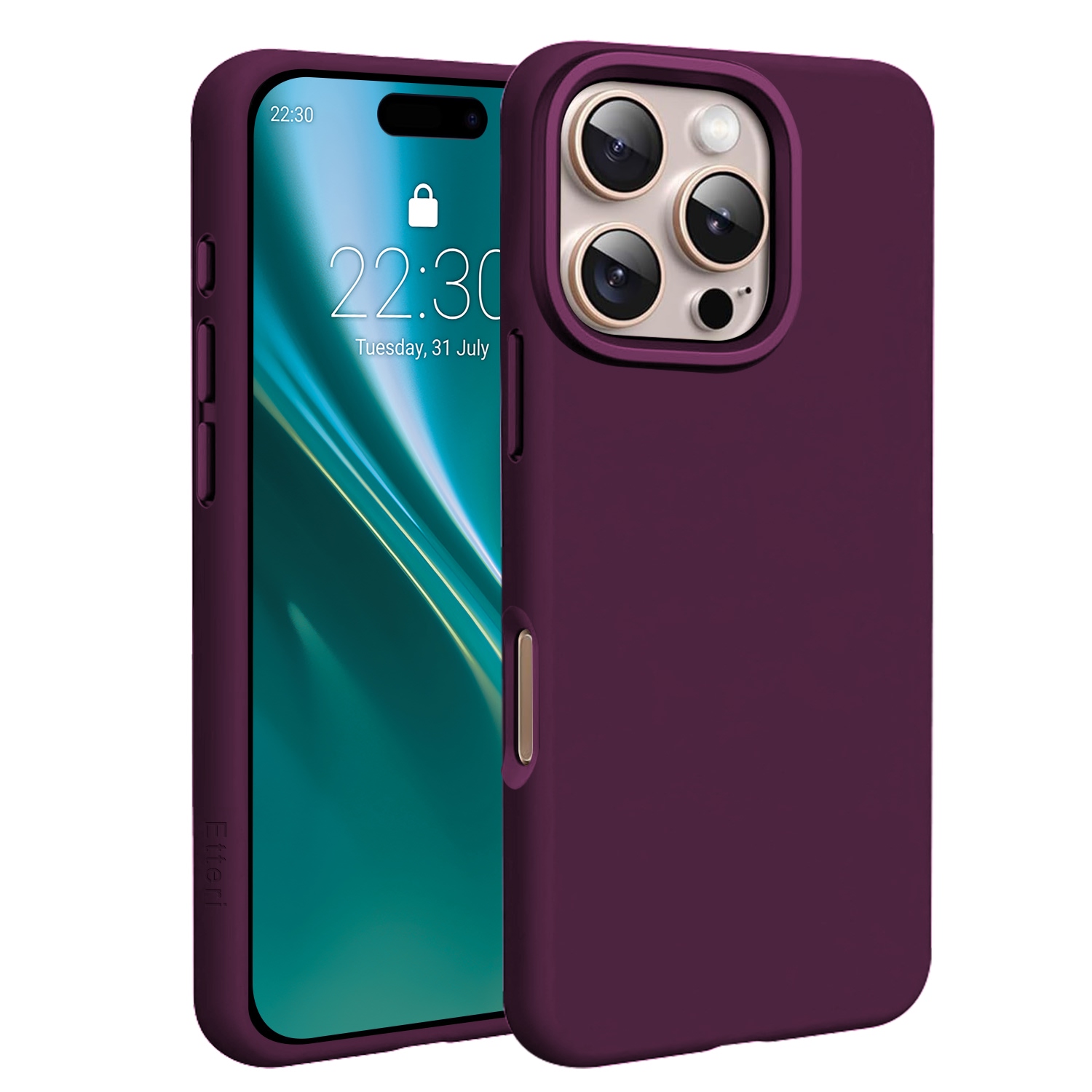 Etteri Silicone Mag ümbris iPhone 16 Pro Max 6,9 tolli jaoks, tume kirsipunane