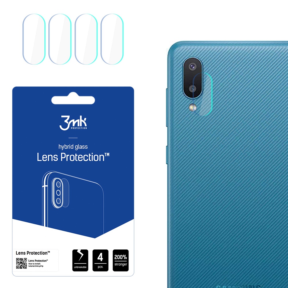 3MK FLEXIBLE GLASS LENS hübriidklaas PROTECT SAMSUNG GALAXY M02 4 tk. kaamerale