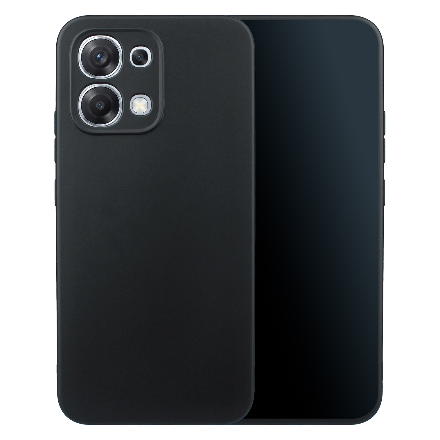Matt TPU-ümbris Oppo A6 Pro 5G mudelile, must