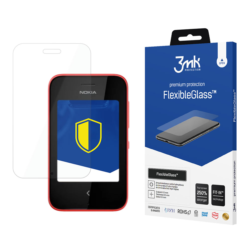 Nokia Asha 230 Dual – 3mk FlexibleGlass telefoni ekraanikaitse