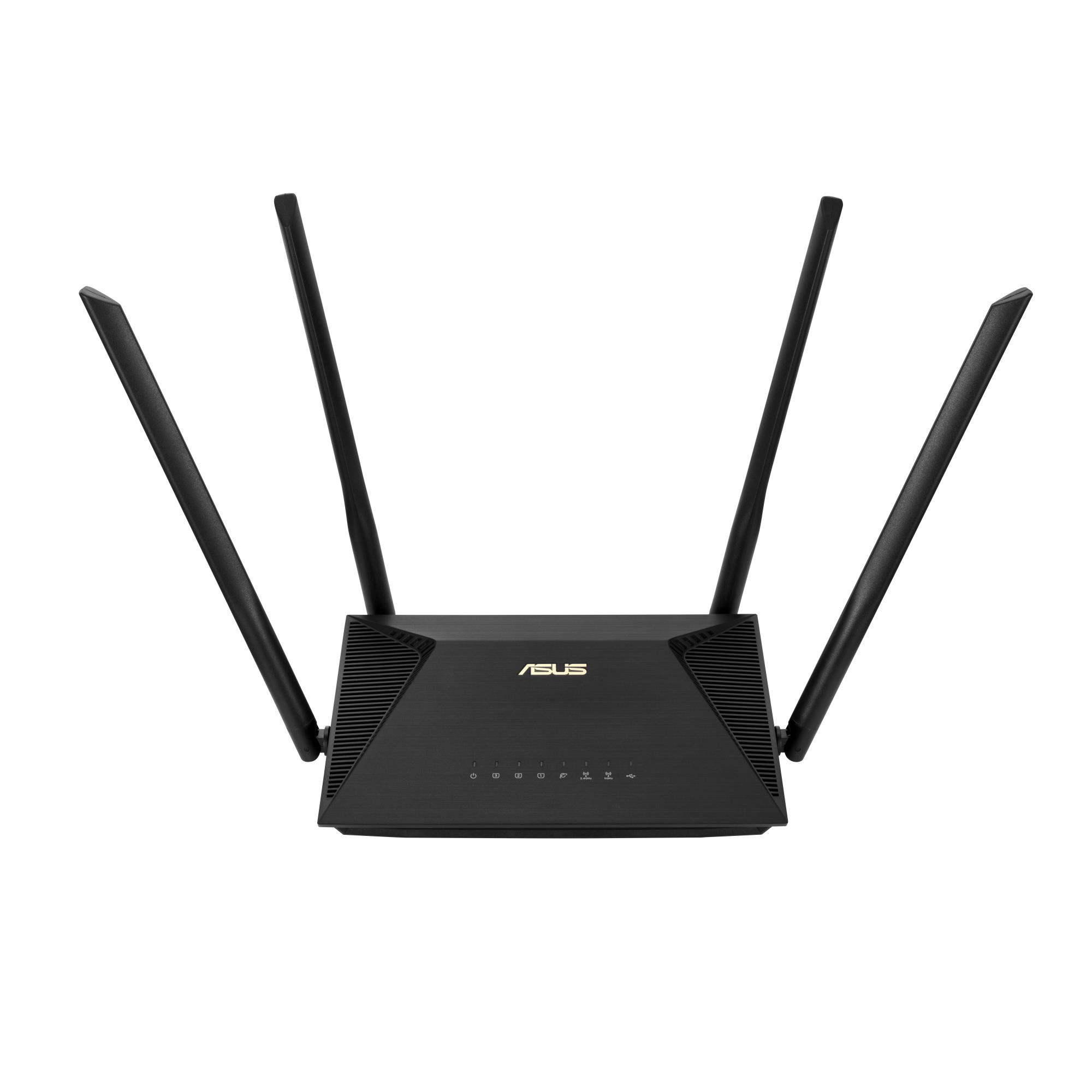 ASUS RT-AX53U juhtmevaba ruuter, Wi-Fi 6 (802.11ax), Ethernet WAN, RJ-45, 3G / 4G, 1 LAN-port, USB