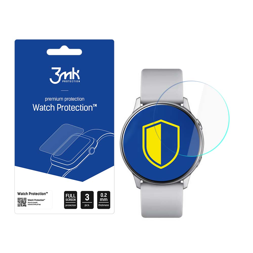 Samsung Galaxy Watch Active – 3mk Watch Protection ARC nutikella ekraanikaitse