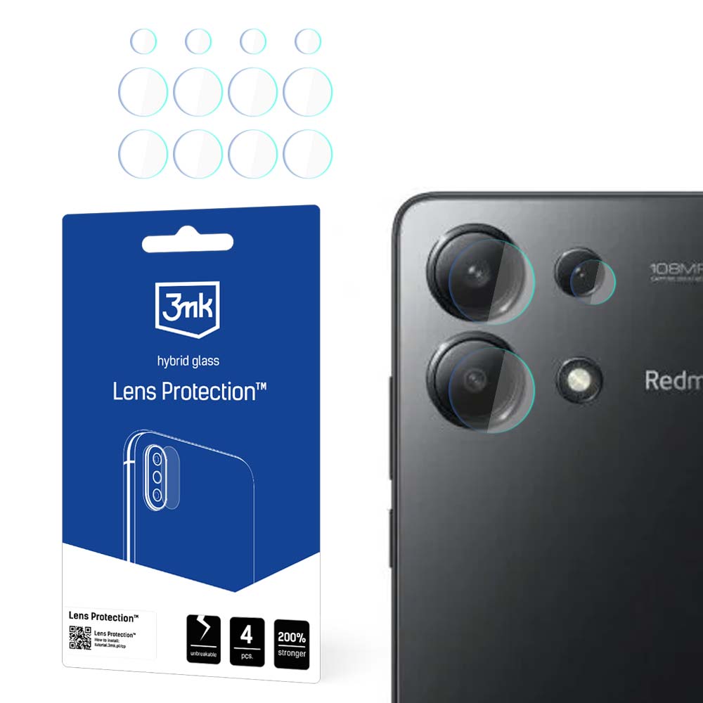 3mk Lens Protection™ hybrid camera glass jaoks Xiaomi Redmi Note 13 4G
