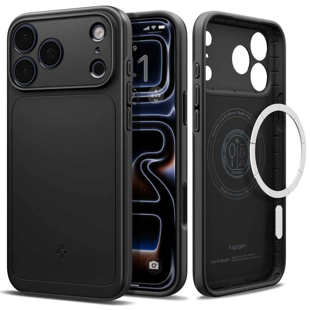 Spigen Thin Fit MagSafe ümbris iPhone 17 Pro / 18 Pro jaoks, must