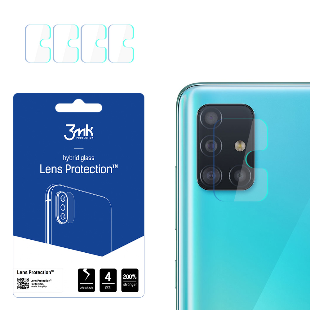 3MK Hübriidklaas kaamera Hübriidklaas SAMSUNG GALAXY A51 5G 4 tk. kaamerale
