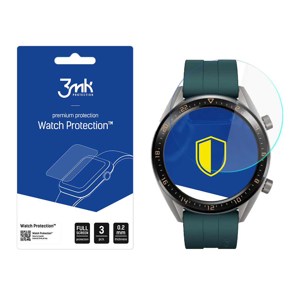 Huawei Watch GT Active – 3mk Watch Protection FlexibleGlass nutikella ekraanikaitse