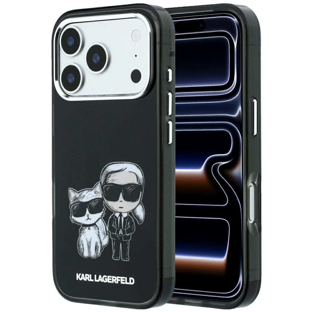 KARL LAGERFELD ümbris mudelile IPHONE 18 Pro /17 Pro ühildub MagSafe'iga (Bodies Sketch) (värv: must)