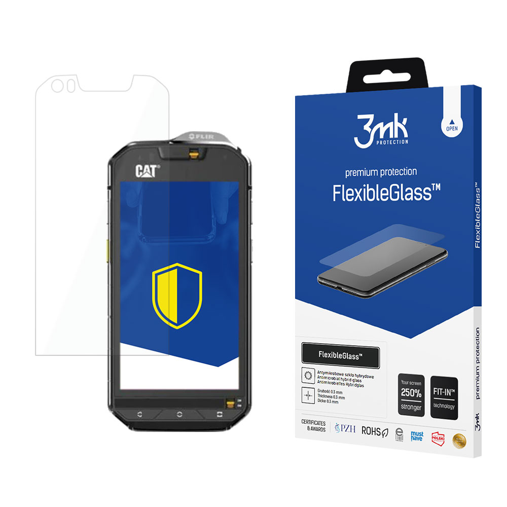 CAT S60 – 3mk FlexibleGlass telefoni ekraanikaitse