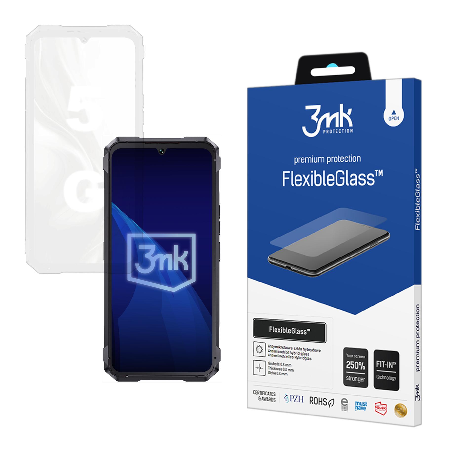 Cubot King Kong 11 – 3mk FlexibleGlass telefoni ekraanikaitse