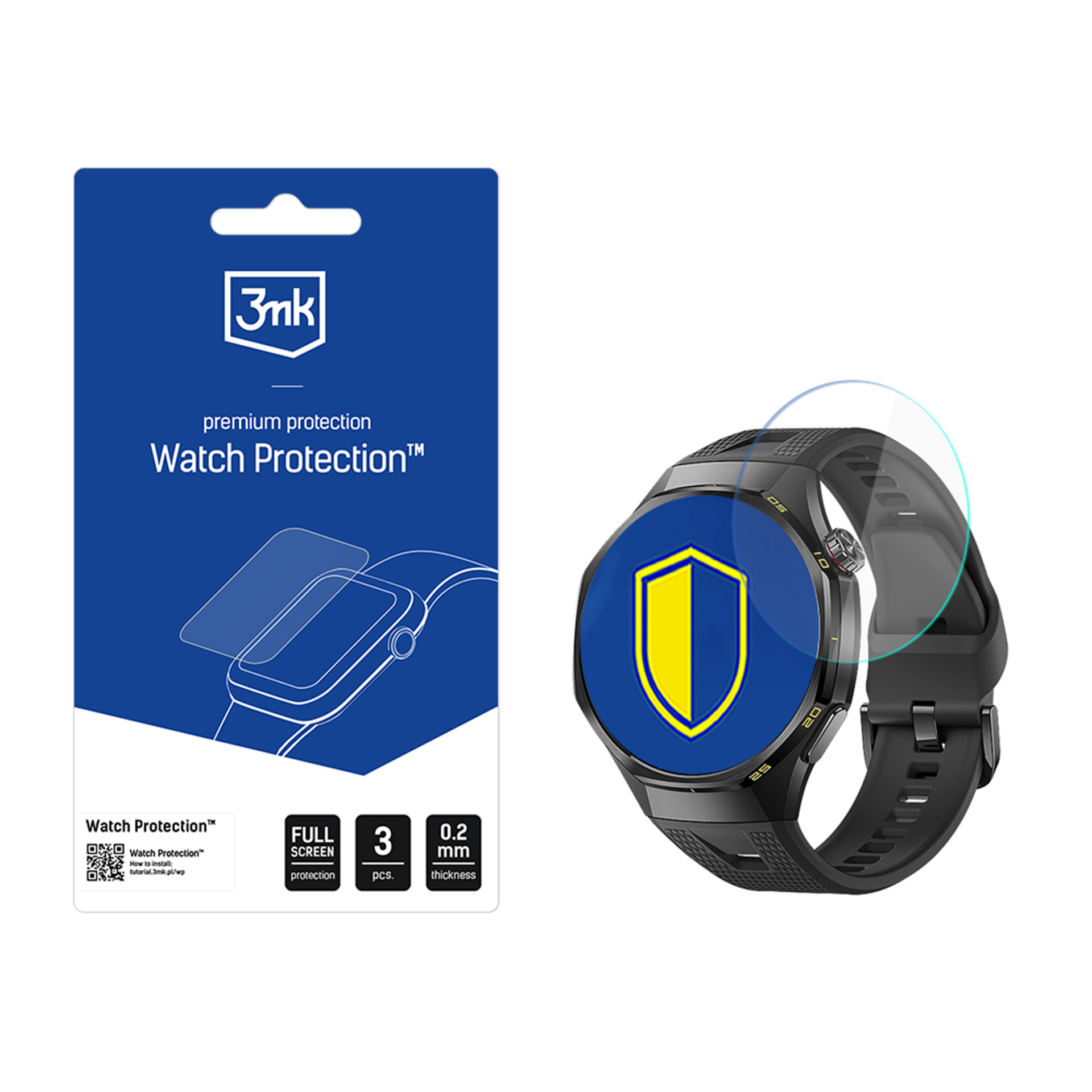 Huawei Watch GT 7 41mm – 3mk Watch Protection FlexibleGlass nutikella ekraanikaitse
