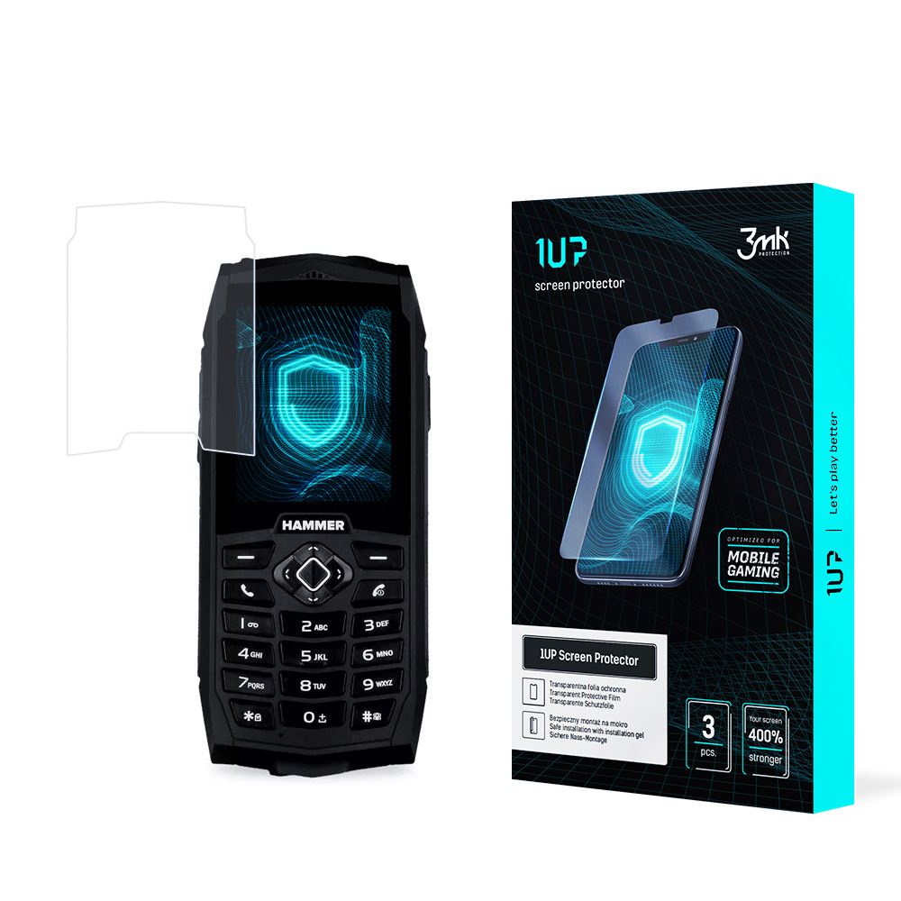 MyPhone Hammer 3/3 Plus – 3mk 1UP telefoni ekraanikaitse
