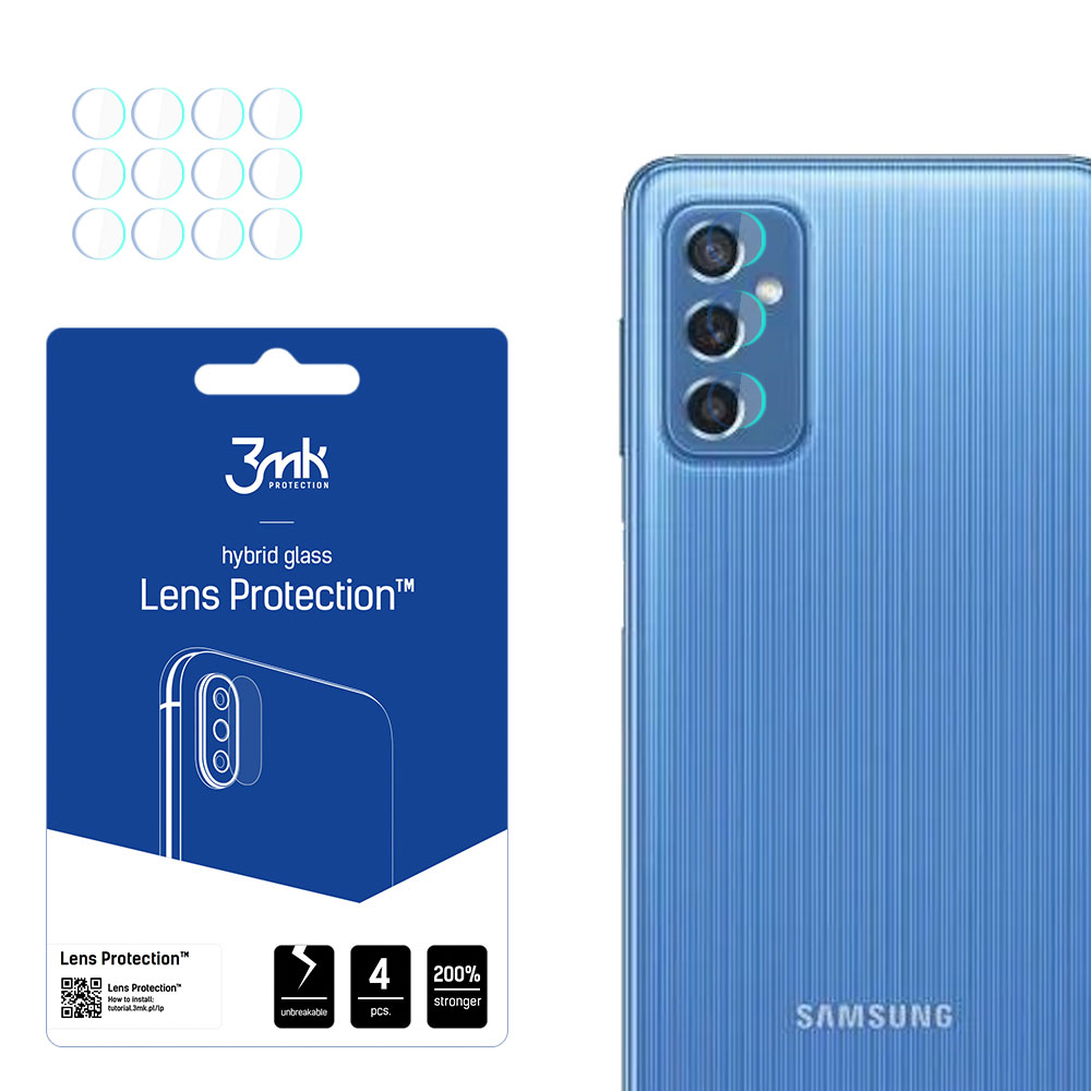 hübriidklaas 3MK FLEXIBLE GLASS LENS SAMSUNG GALAXY M52 kaamerale 4 tk..