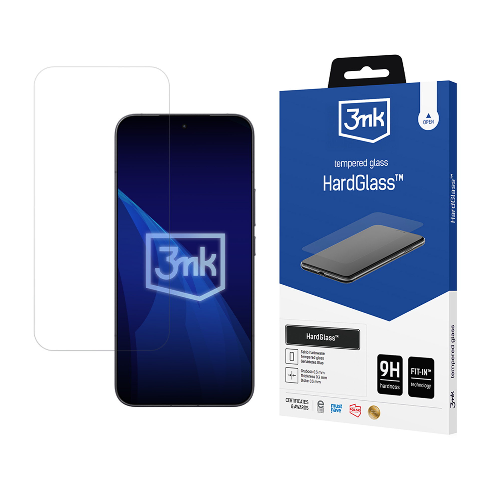 Redmi Note 17 4G/5G – 3mk HardGlass telefoni ekraanikaitse