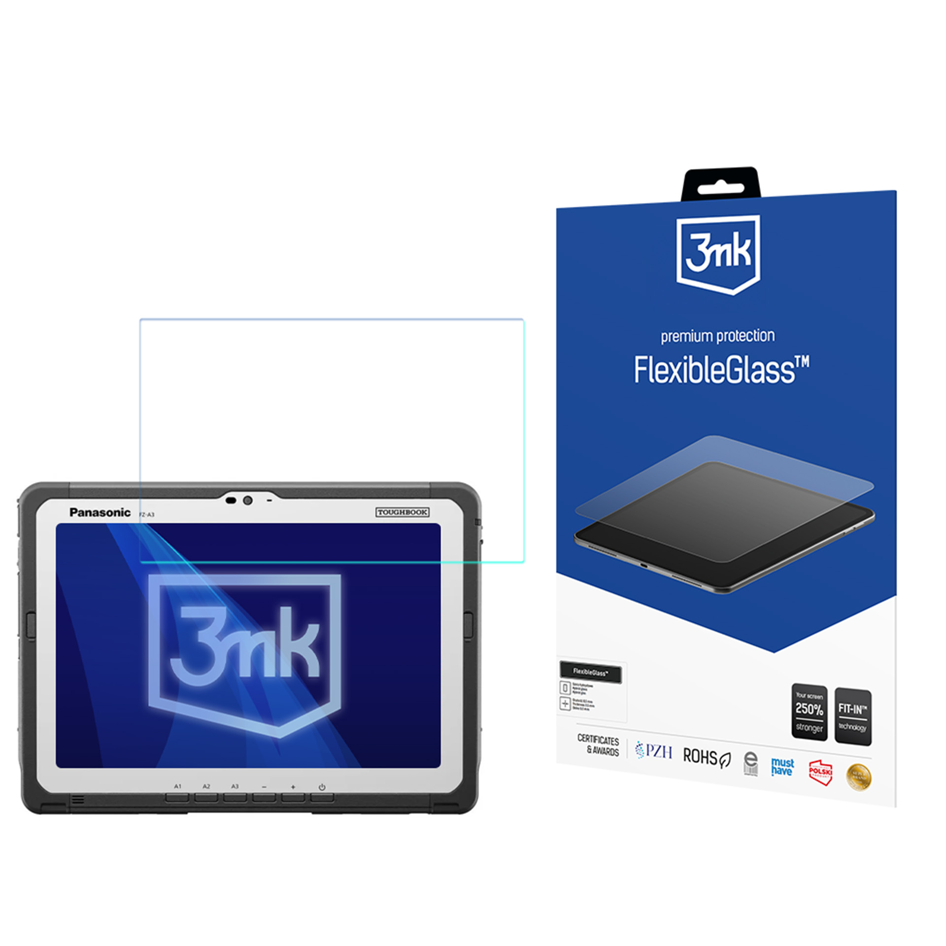 Panasonic ToughBook FZ-A3 – 3mk FlexibleGlass (kuni 11") tahvelarvuti ekraanikaitse