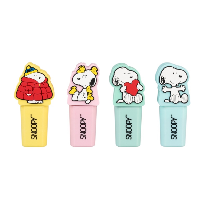 Snoopy - Highlighter Set 4 Colors with 3D Topper