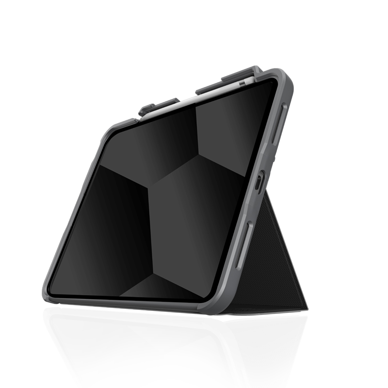 STM Dux Plus - vastupidav ümbris iPad 11" (2025) / 10.9" (2022) MIL-STD-810G jaoks Apple Pencil hoidjaga (must) EDU/COM versioon