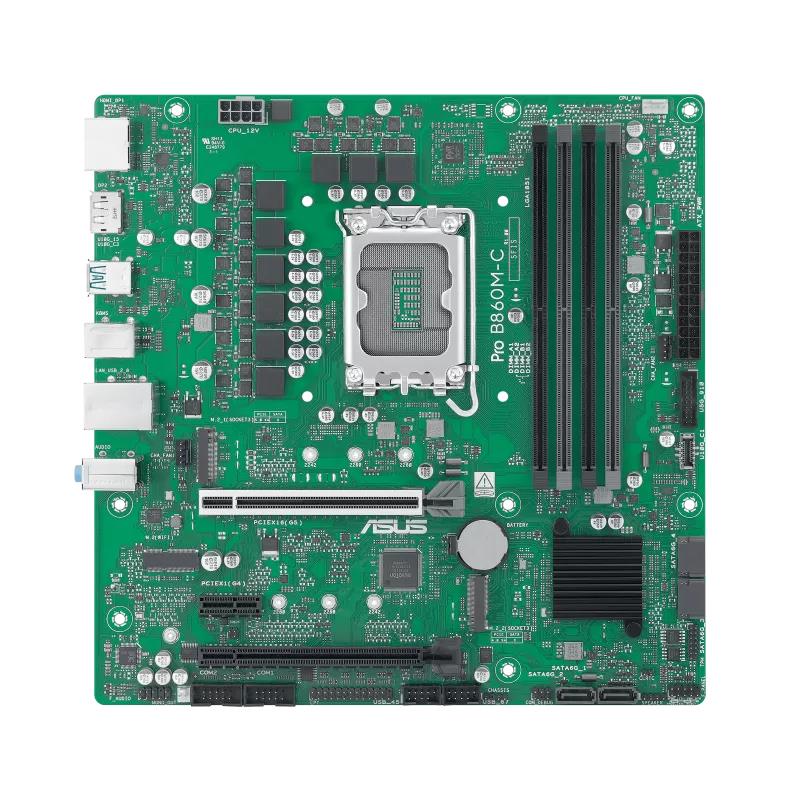 ASUS PROB860M-C-CSM Intel B860 LGA 1851 (Socket V1) micro ATX emaplaat, DDR5-SDRAM, 4 pesa, 2 x M.2